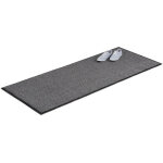 Relaxdays - paillasson gris chin� tapis d'entr�e couloir int�rieur extra plat mince 80 x 200 cm, noir ...