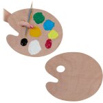 Palette de peinture en lot de 2, en bois, palette de mlange avec trou, palette pour artistes, lxp: 30, ...