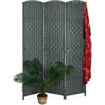 Relaxdays paravent int�rieur, 3 parties, hxl 170 x 120 cm, s�parateur pliable, bois & corde papier, diff�rente ...