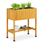 Relaxdays - parterre surélevé, bois potager sur pilotis. 80, 5 x 74 x 38 cm, jardin, balcon, plastique, ... Relaxdays - parterre surélevé, bois potager sur pilotis. 80, 5 x 74 x 38 cm, jardin, balcon, plastique, ...
