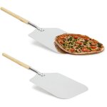 Relaxdays pelle à pizza rectangle 30, 5 x 79 cm en métal avec manche en bois lot de 2 pelle pour four ... Relaxdays pelle à pizza rectangle 30, 5 x 79 cm en métal avec manche en bois lot de 2 pelle pour four ...