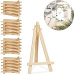 Petit chevalet, lot de 40, d�coration table, � la maison, mariages, festivit�s, hxl 15, 5 x 8 cm, nature ...
