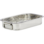 Plat  four avec grillage, en acier inoxydable, lavable  la machine, plat  rtir, argent - relaxdays ...