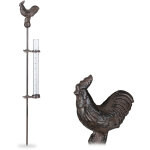 Pluviomtre dcoration en mtal, outil pour l'extrieur, coq, 17cm 7 pouces, piquet de terre, bronze, ...
