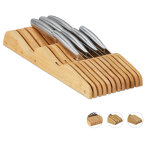 Porte - couteaux, pour 11, tiroir, vide,  poser, plat, en bambou naturel, hlp: 5 x 14, 5 x 40 cm, couleur ...