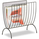 Porte - revues en maille mtal porte - journaux trieur en maille tresse hxlxp: 35 x 34 x 18 cm, noir ...