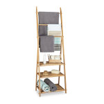 Relaxdays - porte - serviettes bambou pliable 3 tablettes de rangement valet vêtements 3 barres 4 crochets ... Relaxdays - porte - serviettes bambou pliable 3 tablettes de rangement valet vêtements 3 barres 4 crochets ...