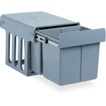 Poubelle mont�e de cuisine, extracteur, 2x 15l chaque, tri de d�chet, plastique, hbt 35, 1x34, 3x48 cm, ...