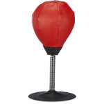 Punching ball de table de bureau sac de boxe anti - stress anti frustration mini 35 x 18 x 18 cm, rouge ...