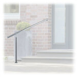 Rampe d'escalier, main courante inox, intrieur extrieur entre maison, fixation mur, 150x80 cm, argent ...