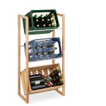 Relaxdays - rangement caisses boissons, hxlxp: 112x58x32 cm, support bouteilles pour 3 bacs, bois & métal, ... Relaxdays - rangement caisses boissons, hxlxp: 112x58x32 cm, support bouteilles pour 3 bacs, bois & métal, ...