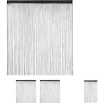 Relaxdays - rideau fils, lot de 3, rideau de porte ou fentre, 145 x 245, rideau spaghetti, pour tringle, ...