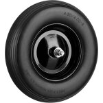 Relaxdays roue de brouette 16x4. 00 - 8, pneu plein jusqu'� 200 kg, jante & axe en acier, noire