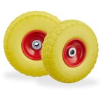 Relaxdays ? roue de diable increvable 260x85 mm ? set de 2 ? charge max 150 kg ? diam�tre int�rieur 16 ...