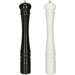 Salire et poivrire, lot de 2, 40 cm, moulin en bois, manuel, moulin avec broyeur en cramique, noir ...