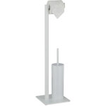Serviteur wc non fixe, avec porte - rouleau, brosse et son support, acier, h x l x p : 72 x 20 x 20 cm, ... Serviteur wc non fixe, avec porte - rouleau, brosse et son support, acier, h x l x p : 72 x 20 x 20 cm, ...