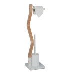 Serviteur wc non fixe, porte - rouleau, brosse et son support, h x l x p : 75 x 18, 5 x 18, 5 cm, blanc ... Serviteur wc non fixe, porte - rouleau, brosse et son support, h x l x p : 75 x 18, 5 x 18, 5 cm, blanc ...