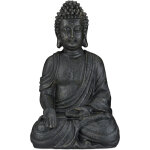 Relaxdays statue bouddha assis, 40 cm de haut, d�co feng shui, r�sistant aux intemp�ries et gel, sculpture, ...