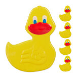 Relaxdays stickers de salle de bain enfants, lot de 5, canards, avec ventouses, baignoire, antid�rapant, ...
