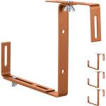 Relaxdays supports pour jardini�res, lot de 4, r�glables, sans per�age, m�tal, pour balustrades, marron ...