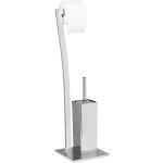 Support de papier - toilette avec porte - brosse wimedo 71 x 20 x 20 cm inox laqu porte - rouleau bain, ...