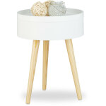 Relaxdays - table d'appoint, de chevet, scandinave nordique avec plateau amovible rangement, hxlxp: 50 ... Relaxdays - table d'appoint, de chevet, scandinave nordique avec plateau amovible rangement, hxlxp: 50 ...