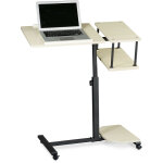 Relaxdays - table ordinateur portable, 4 roues, freins, support tablette hauteur rglable xl 100 x 77 ...