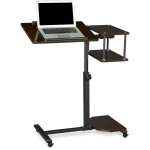Relaxdays - table ordinateur portable, 4 roues, freins, support tablette hauteur r�glable xl 100 x 77 ...
