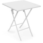 Relaxdays ? table pliante de camping 74 x 61, 5 x 61, 5 cm ? r�sistante aux intemp�ries ? rangement compact ...