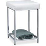 Relaxdays tabouret rembourré, petit siège, carré, repose - pieds avec rangement, salle de bain, hlp 47 ... Relaxdays tabouret rembourré, petit siège, carré, repose - pieds avec rangement, salle de bain, hlp 47 ...