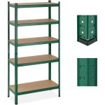 Tag�re � charge lourde, 5 niveaux, hlp 180 x 90 x 40 cm, supporte jusqu'� 875 kg, m�tal, cave, garage, ...