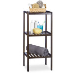 Relaxdays - tag�re de salle de bain en bambou meuble sur pied cuisine en bois 3 �tages hxlxp: 80 x 34, ...