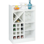 Relaxdays - tag�re � vin, rangement pour 8 bouteilles, support � verre de vin, support � vin, 63 x 50 ...
