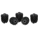 Tte de rechange pour brosse wc lot de 5 orifice intrieur 12 mm diamtre 8 cm, noir - relaxdays