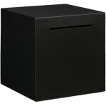 Tirelire, acier inoxydable, pour billets et pièces, pour adultes, h x l x p : 15 x 15 x 15 cm, noire ... Tirelire, acier inoxydable, pour billets et pièces, pour adultes, h x l x p : 15 x 15 x 15 cm, noire ...