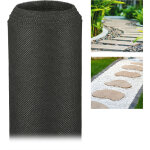 Toile paillage anti - mauvaises herbes 5 m bche tisse toile 50g / m film, rsiste rayon uv, noir - ...