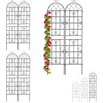 Treillis de jardin en lot de 6, métal, à planter, tuteur pour plantes grimpantes, hxlxp : 220 x 52 x ... Treillis de jardin en lot de 6, métal, à planter, tuteur pour plantes grimpantes, hxlxp : 220 x 52 x ...