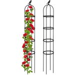 Relaxdays - trellis obélisque, lot de 2, 180 cm de hauteur, plantes grimpantes, en métal, stable, tour ... Relaxdays - trellis obélisque, lot de 2, 180 cm de hauteur, plantes grimpantes, en métal, stable, tour ...