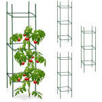 Tuteurs, lot de 4, hxlxp : 120 x 32 x 32 cm, fleurs et lgumes, mtal, plastique, aide  la croissance, ...