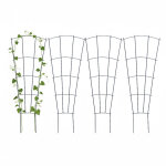 Relaxdays tuteur m�tal, lot de 4, treillis pour plantes grimpantes, pots & bacs, h x l: 82 x 31 cm, noir ...