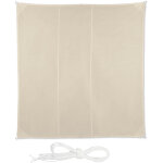 Relaxdays - voile d'ombrage carr� diffuseur d'ombre protection soleil uv terrasse toile r�sistante � ...