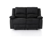 Relaxxo - canapé relaxation 2 places en microfibre leo - noir Relaxxo - canapé relaxation 2 places en microfibre leo - noir