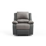 Usinestreet - relaxxo - fauteuil relaxation 1 place microfibre et simili leo - gris