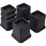 Rel�ve - meubles robustes r�glables lot de 4 (noir) : hauteur 5, 1 cm (2 ), 7, 6 cm (3 ) ou 10, 2 cm ...