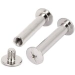 Reliure chicago vis, 30 ensembles m�tal chicago bouton kit d'assortiment de vis de reliure vis nickel ...