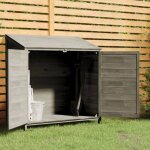 Vidaxl ? abri de jardin en bois sapin massif 102x52x112 cm ? couleur anthracite ? r�sistant � l'humidit� ...