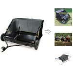 Remorque balayeuse de jardin 95 cm pour tracteur tondeuse autoporte - feuilles et pelouses