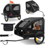 Remorque pour chien boxer 2 - en - 1 buggy pour chien remorque pour vlo grand volume env. 250l - drapeau ...