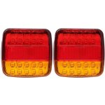 Remorque lampe 2pcs 12v 20led double couleurs feux arri�res rouge jaune couvercle de la lampe pour remorque ...
