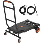 Remorque à plateau portable multifonction pliable avec 2 sangles pour usage domestique Remorque à plateau portable multifonction pliable avec 2 sangles pour usage domestique
